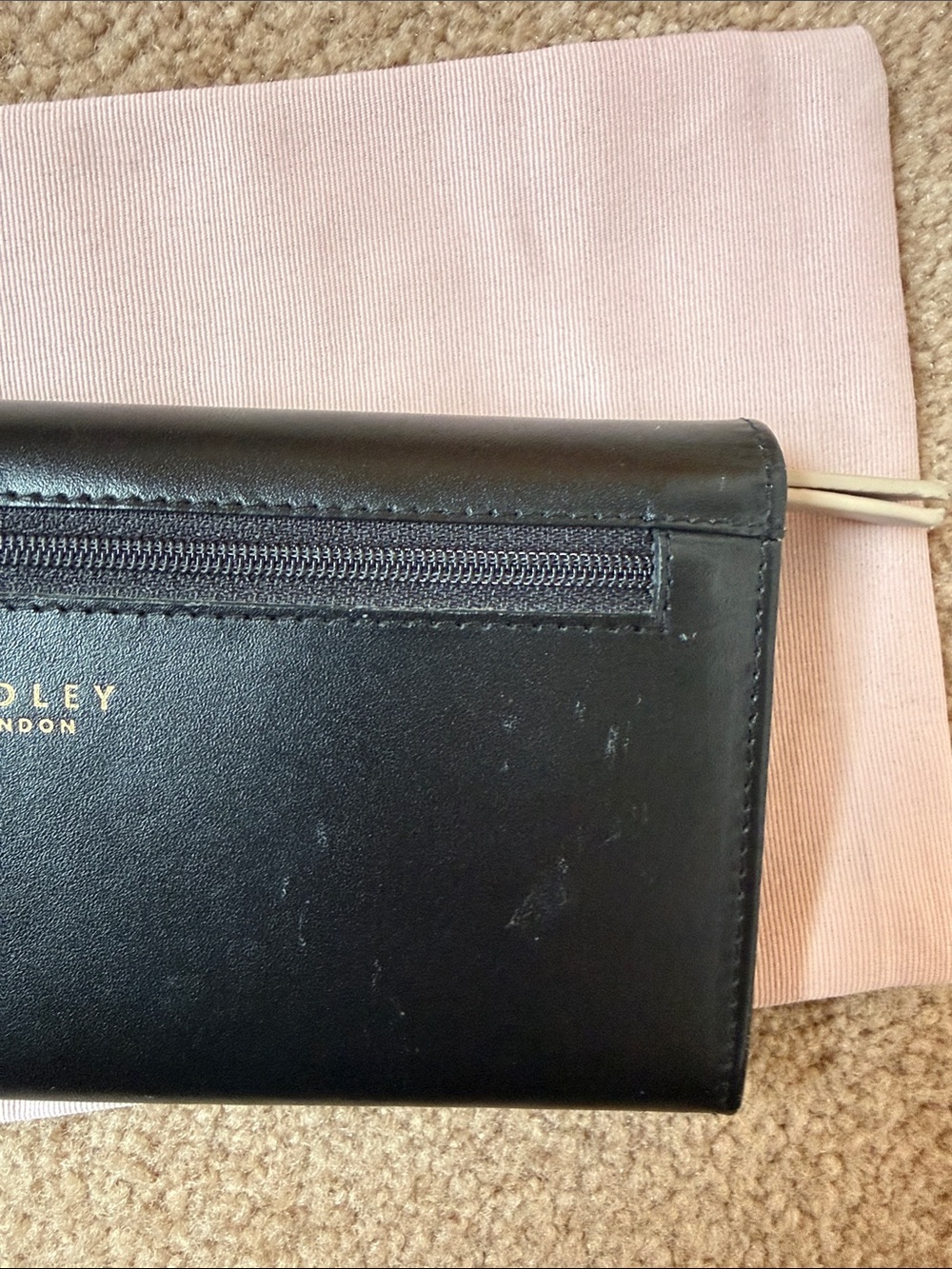 RADLEY LONDON Black Leather Continental Wallet with Scottie Detail - Picture 2 of 3